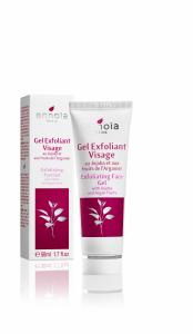 Exfoliating face gel with jojoba and argan fruits 